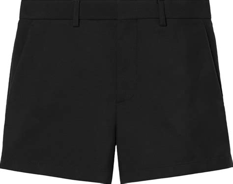 Techno gabardine shorts in black 